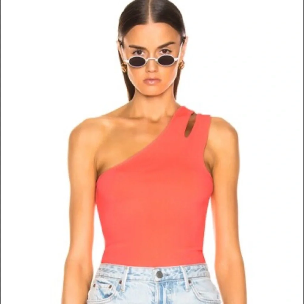 NWT Sleek Rib Asymmetric Tank Top by T BY ALEXANDER WANG - Picture 1 of 5